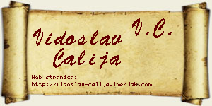 Vidoslav Čalija vizit kartica